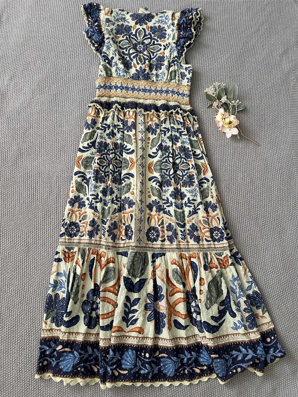 FARM RIO Ocean Tapestry Maxi Dress Large - Picture 2 of 12